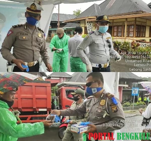 Operasi Keselamatan Nala, Satlantas Polres Lebong Bagikan Masker Dan ...